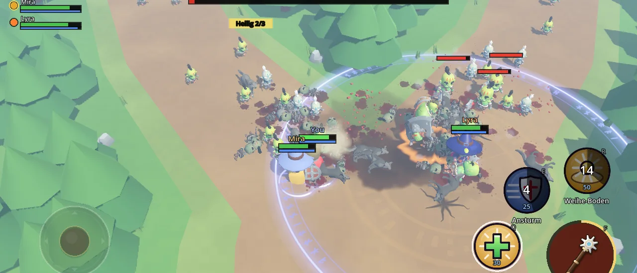 Heroes fighting the horde